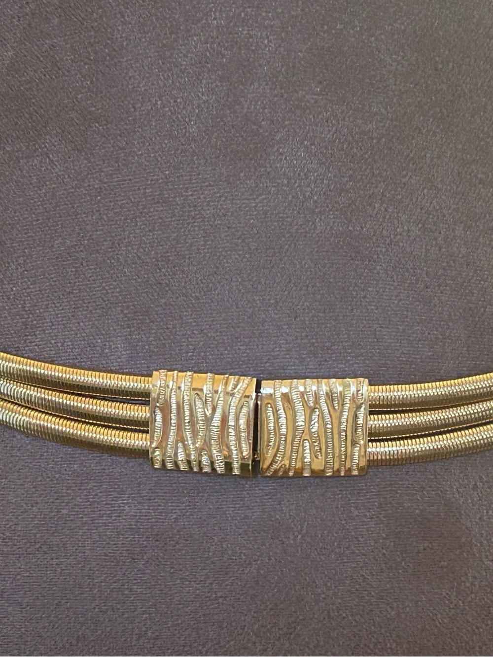 St. John Vintage 22K Gold Plated Stretch Belt